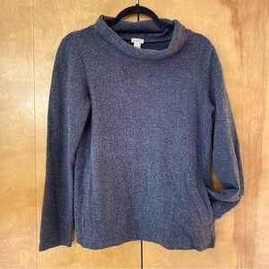 J Crew Cowl / Funnel Neck Sweatshirt with Pockets